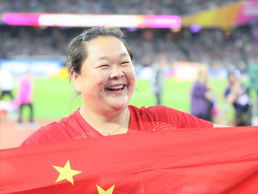 Zheng  Wang  China   WM Dritte  im  Hammerwerfen  2019 